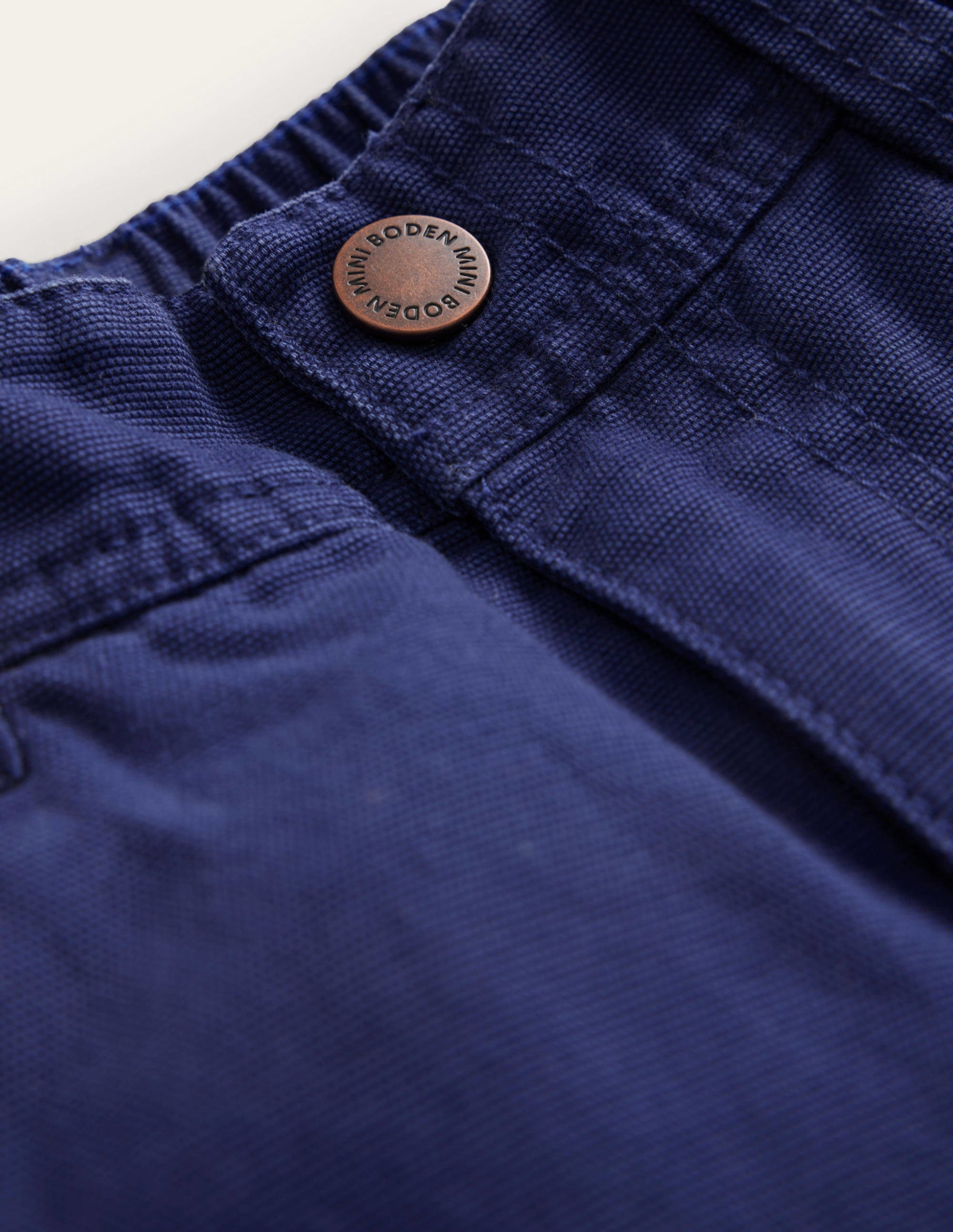 Pantalon style charpentier en toile-Bleu marine universitaire-3