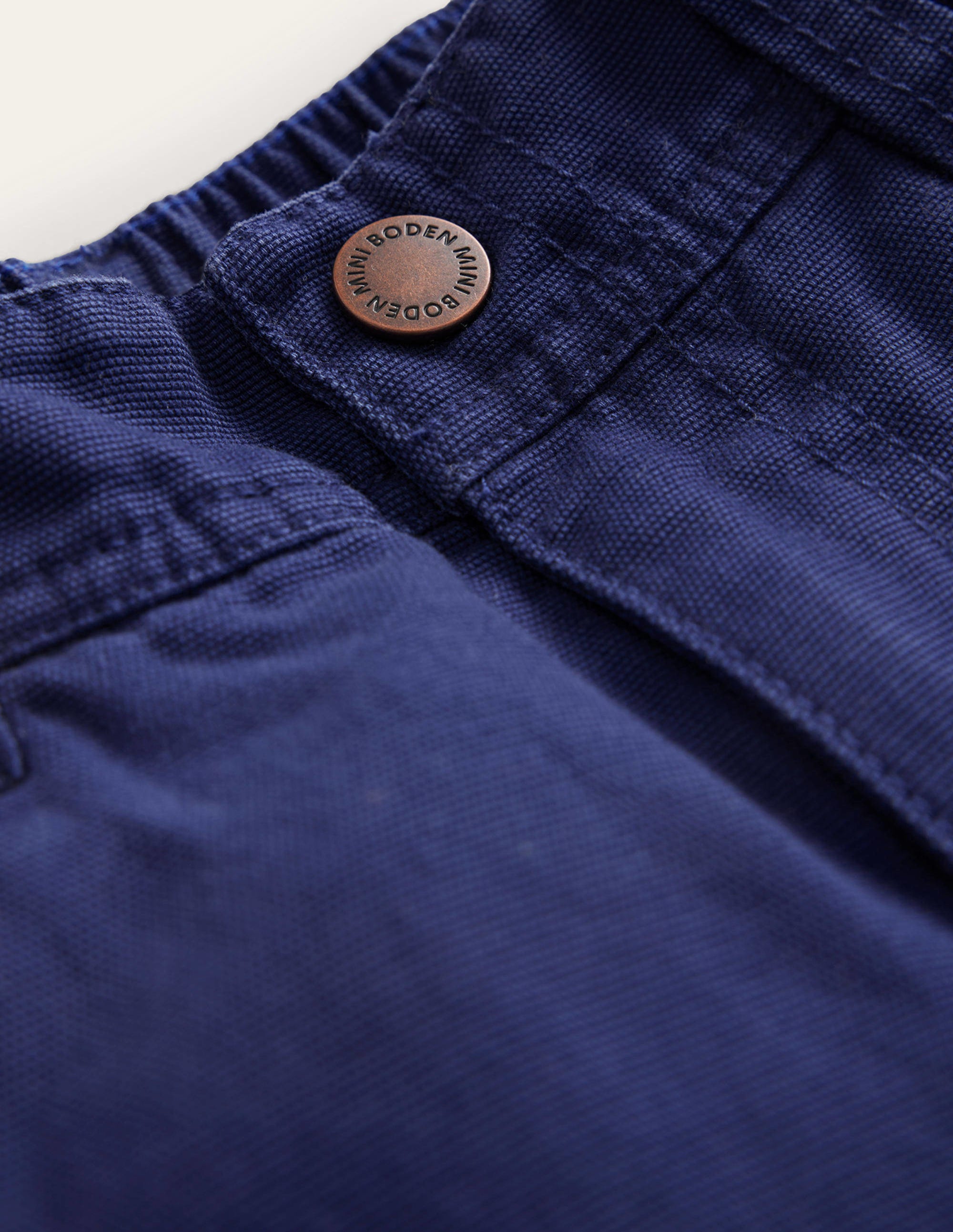 Pantalon style charpentier en toile-Bleu marine universitaire - Image 3