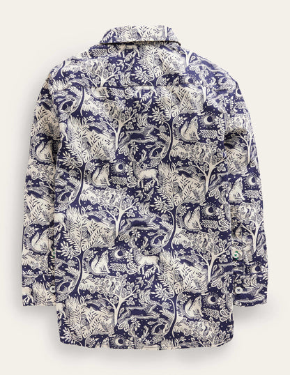 Baumwollhemd-Schuluniform-Marineblau Magischer Wald-3