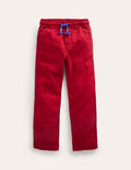 Slim Pull-On Trousers-Royal Red