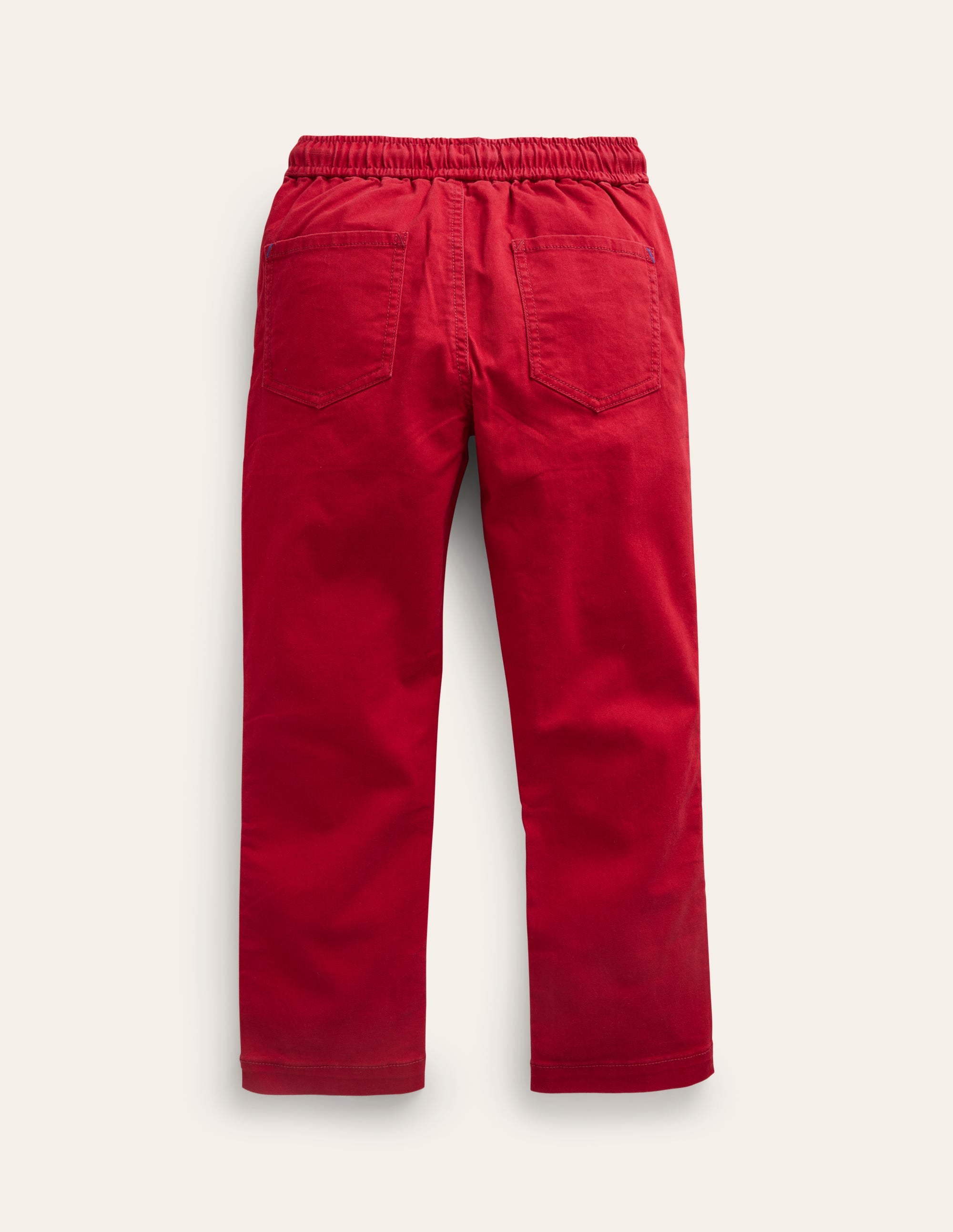 Slim Pull-On Trousers-Royal Red - Image 2