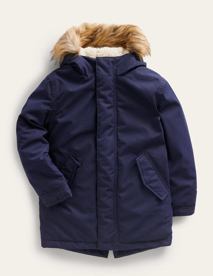 Authentischer Parka-Marineblau
