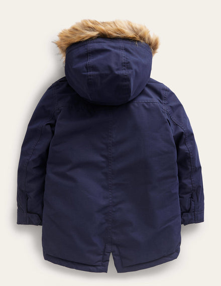 Authentischer Parka-Marineblau