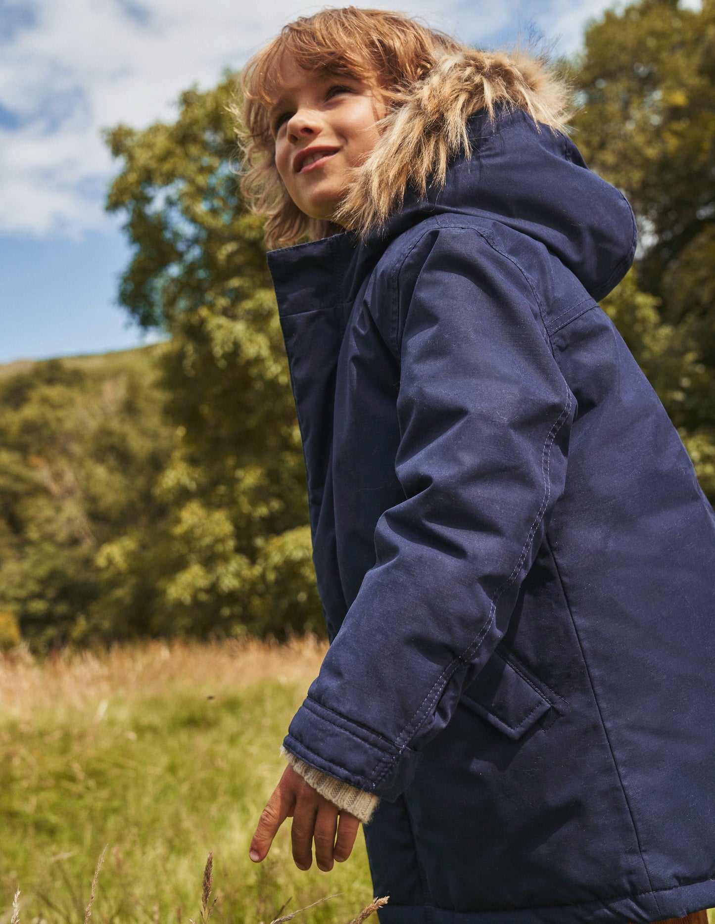 Authentischer Parka-Marineblau