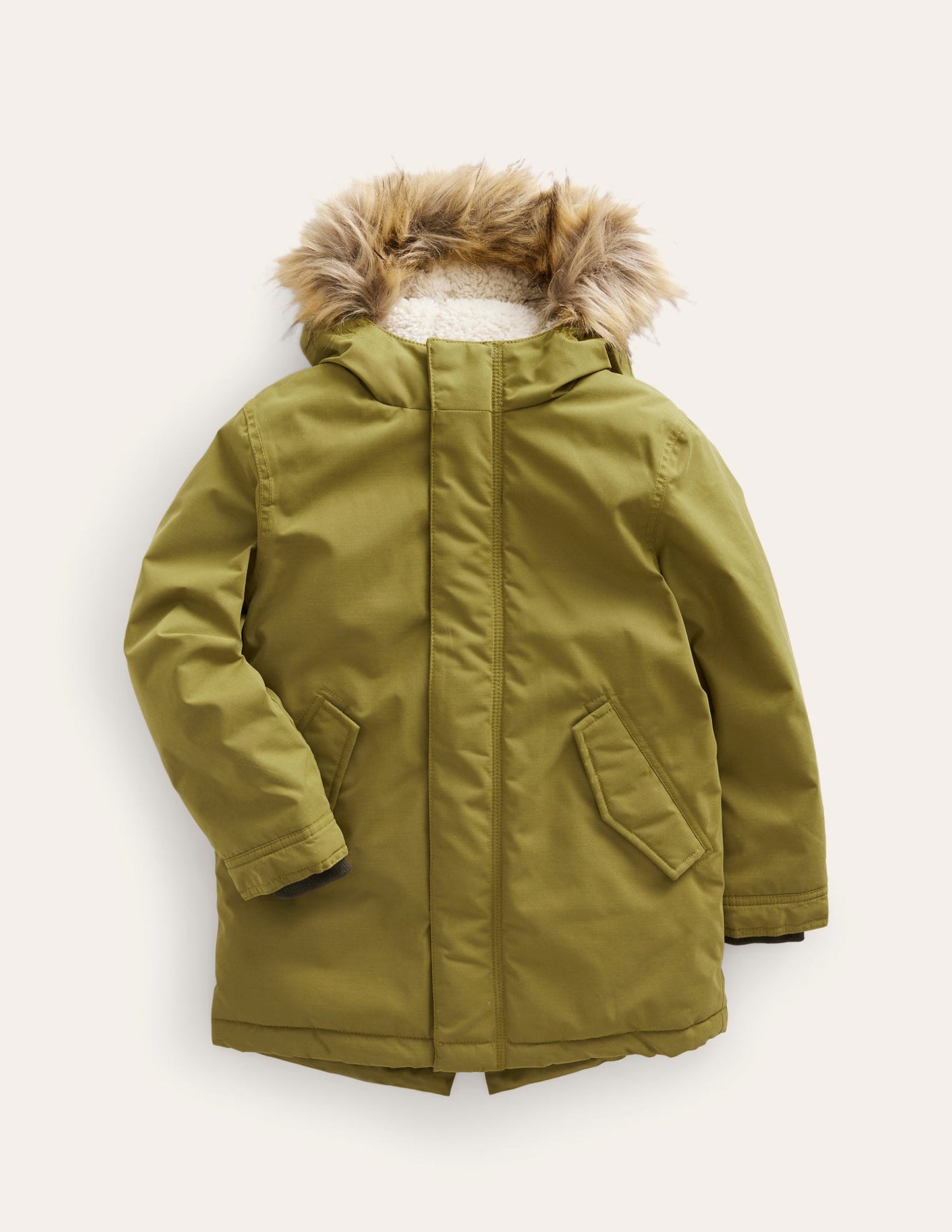 Authentischer Parka-Olivgrün