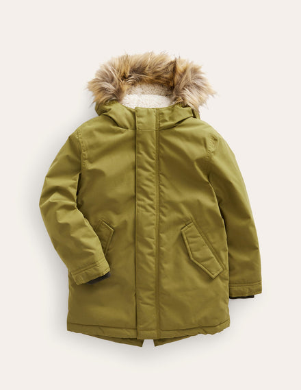 Authentischer Parka-Olivgrün