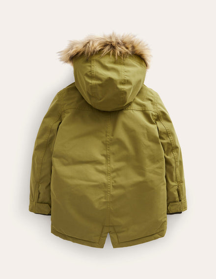 Authentischer Parka-Olivgrün