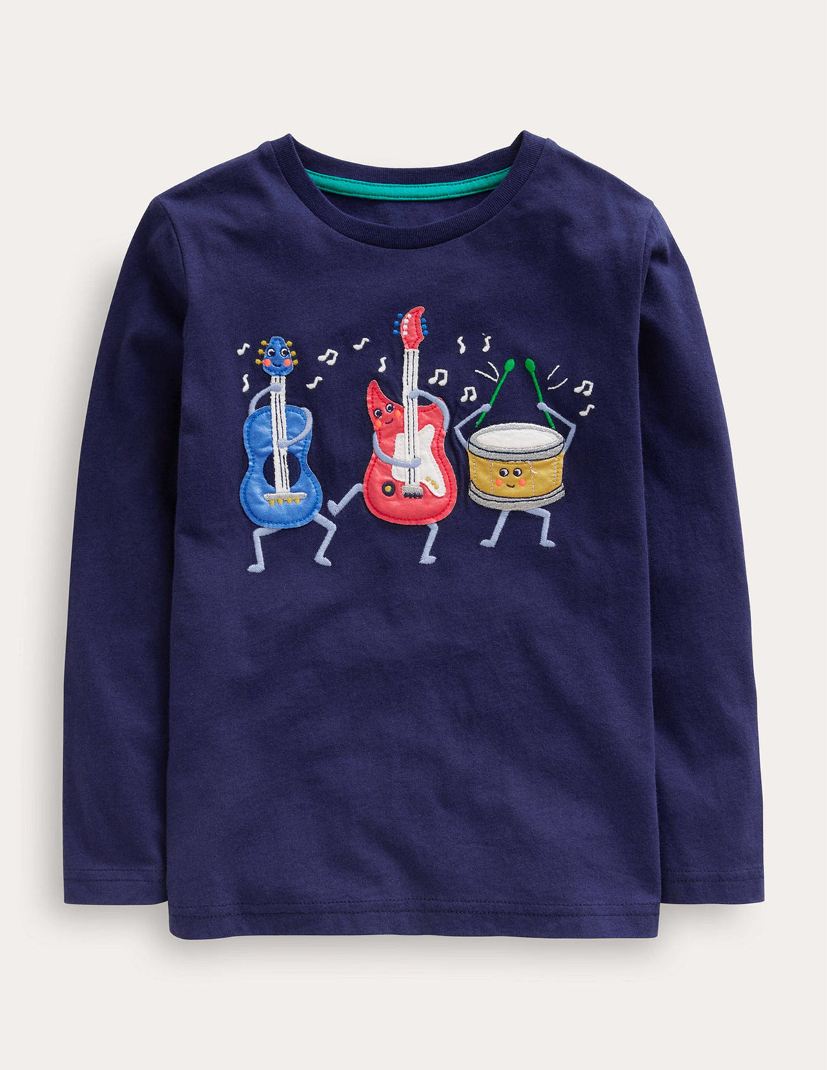 T-Shirt mit Musikinstrumenten-Schuluniform-Marineblau Musik - Image 1