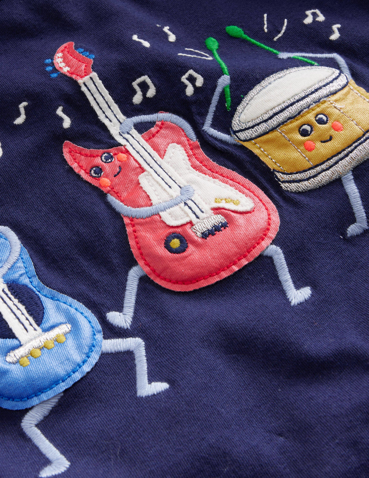 T-Shirt mit Musikinstrumenten-Schuluniform-Marineblau Musik-3