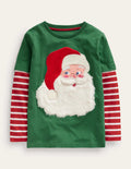 Santa-T-Shirt im Lagenlook-Safarigrün Santa