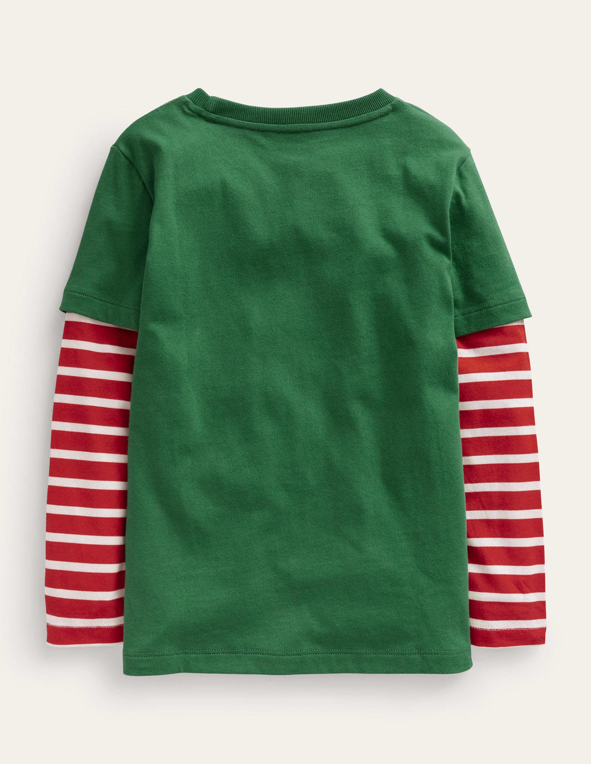 Santa-T-Shirt im Lagenlook-Safarigrün Santa-2