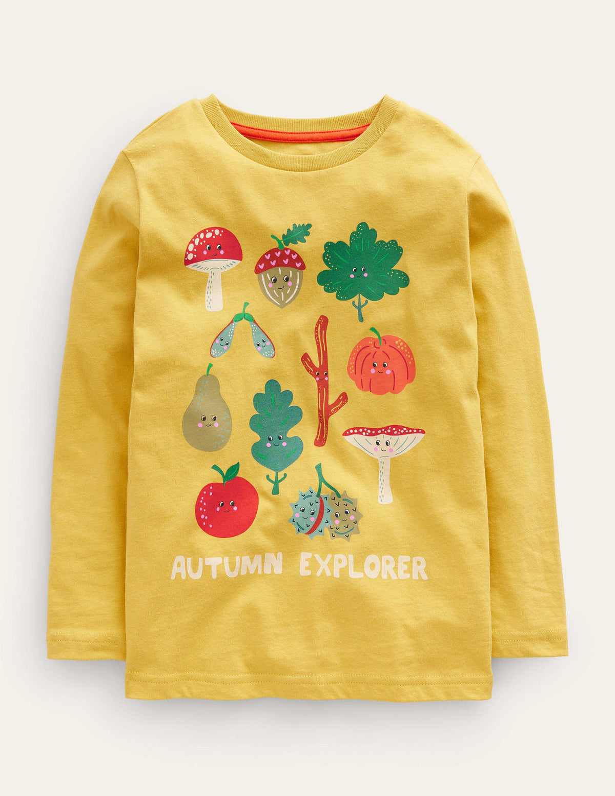 Bedrucktes T-Shirt-Ölgelb Herbst-Entdecker - Image 1