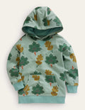 Sweat à capuche imprimé-Arbres verts