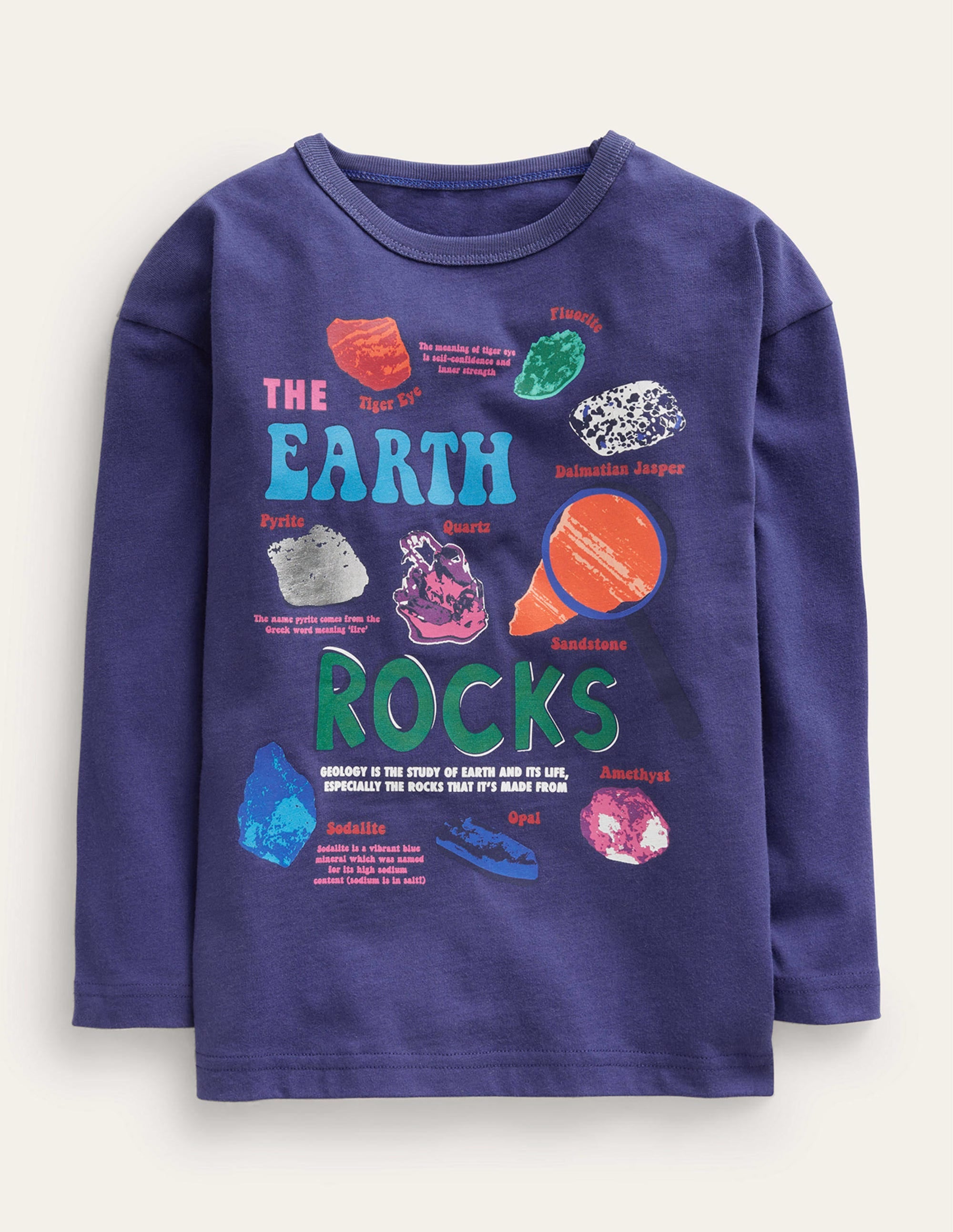 T-Shirt mit Gestein-Design-Segelblau - Image 1
