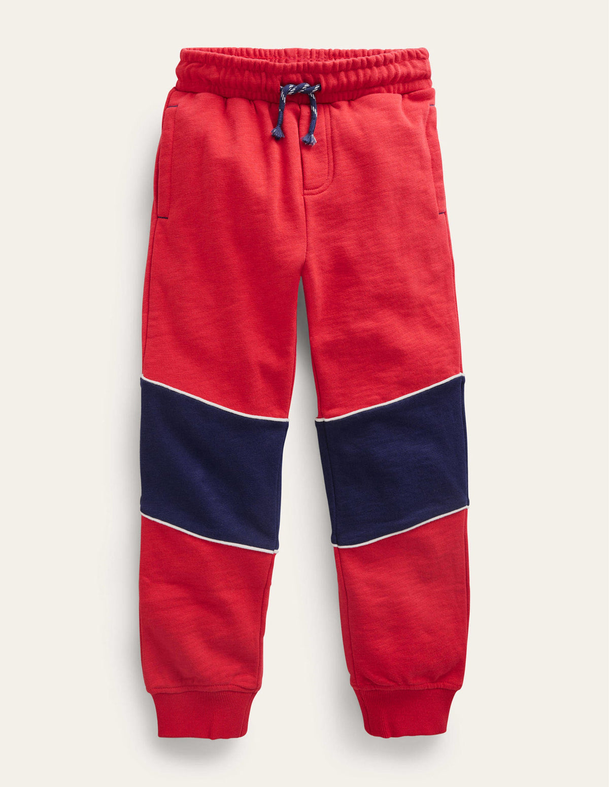 Schmal geschnittene, sportliche Jogginghose-Rockabilly-Rot-1