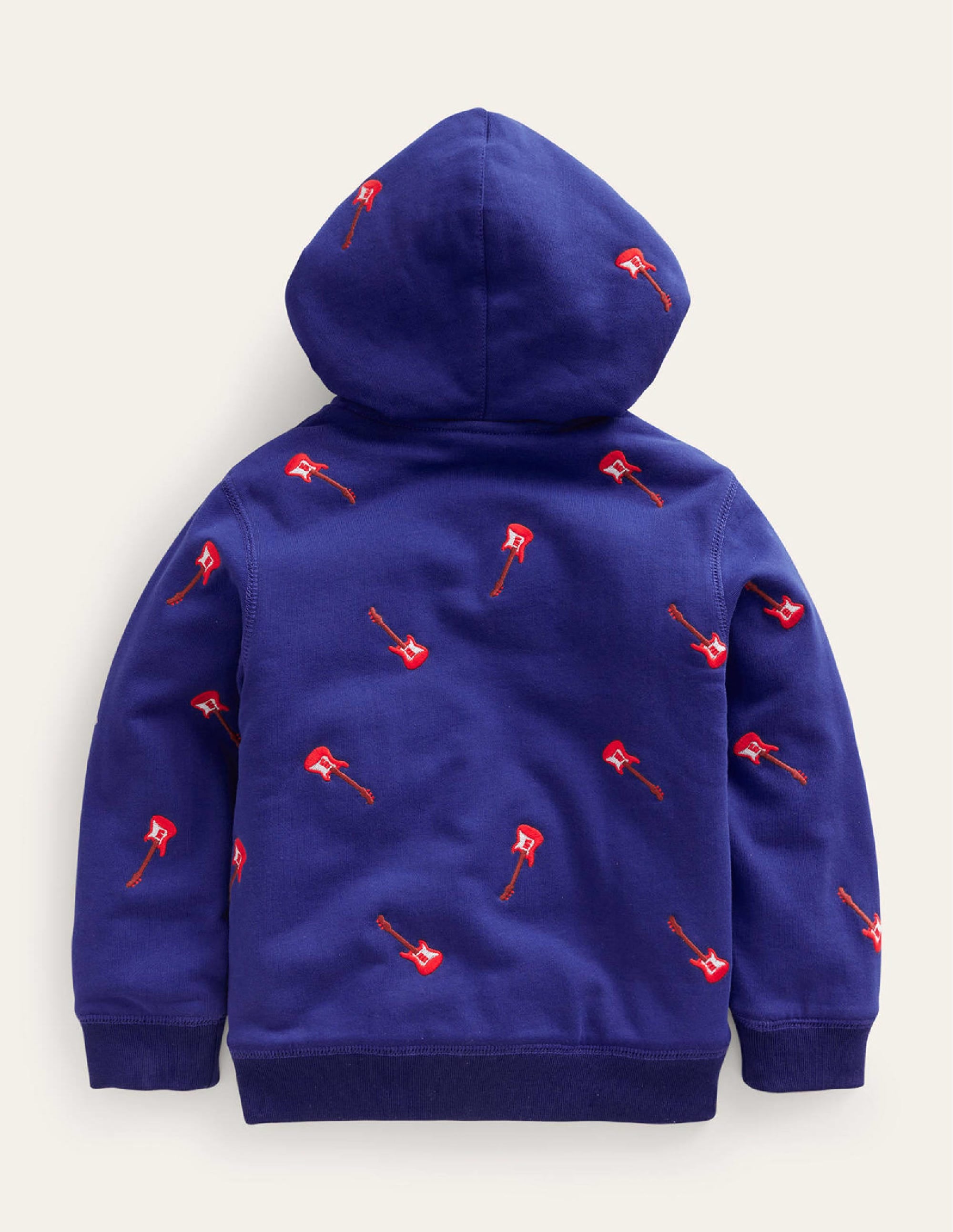 Kapuzenpulli mit Zottelfutter und Applikation-Steuerbord Gitarre - Image 2