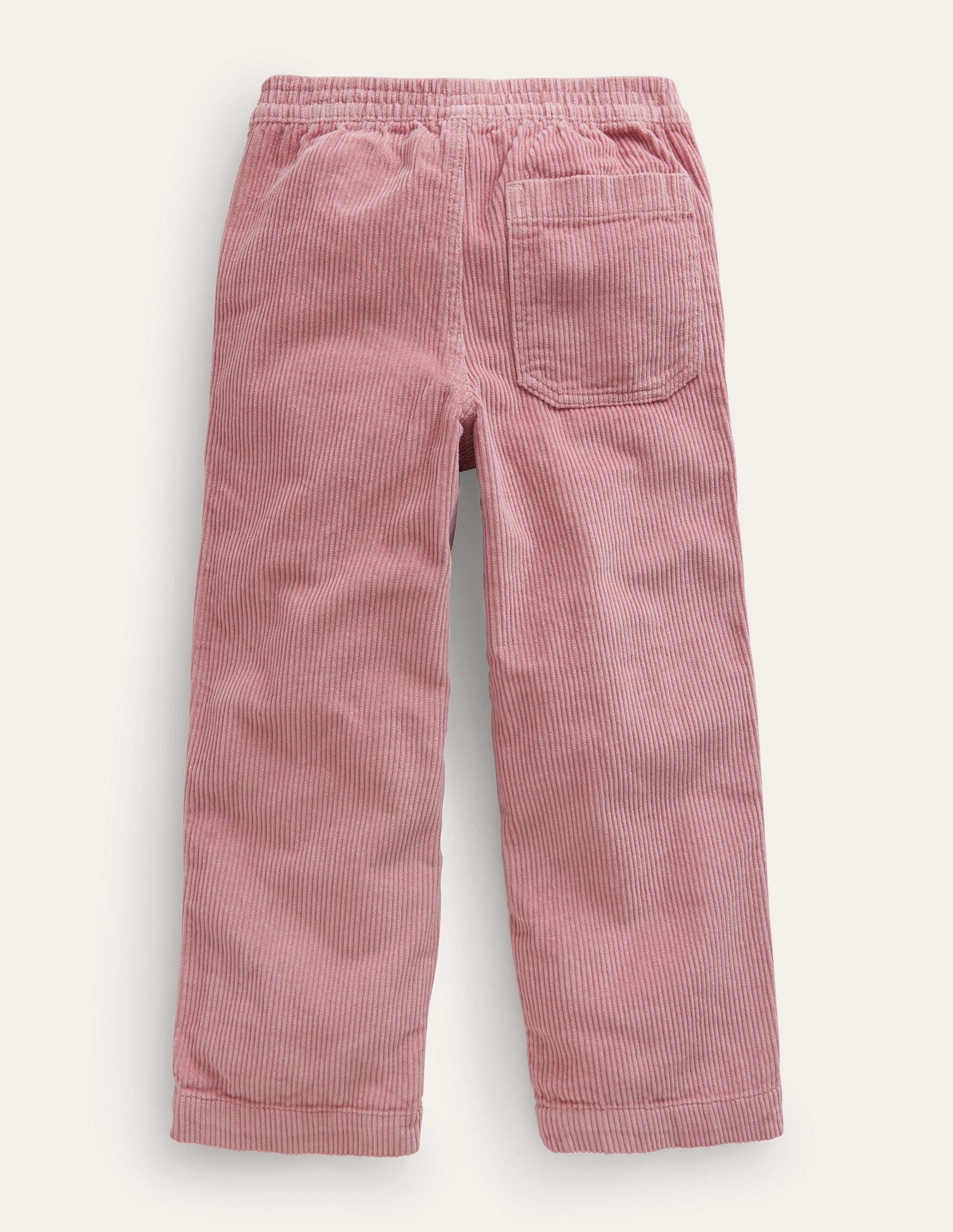 Pantalon à enfiler en velours côtelé épais-Rose vintage-2