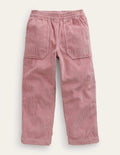 Pantalon à enfiler en velours côtelé épais-Rose vintage