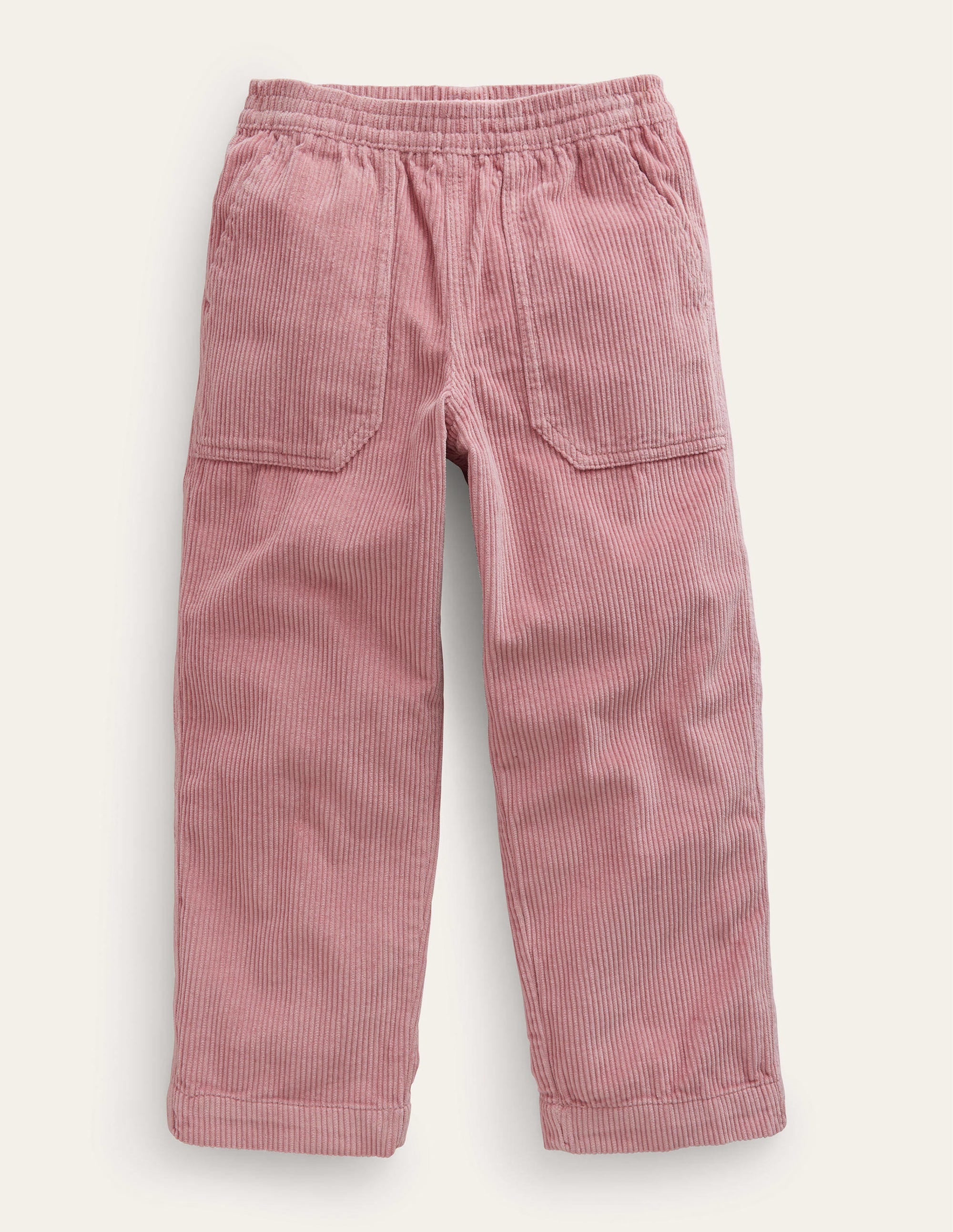 Pantalon à enfiler en velours côtelé épais-Rose vintage - Image 1