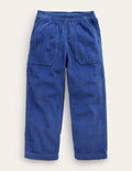 Pantalon à enfiler en velours côtelé épais-Bleu de Delft