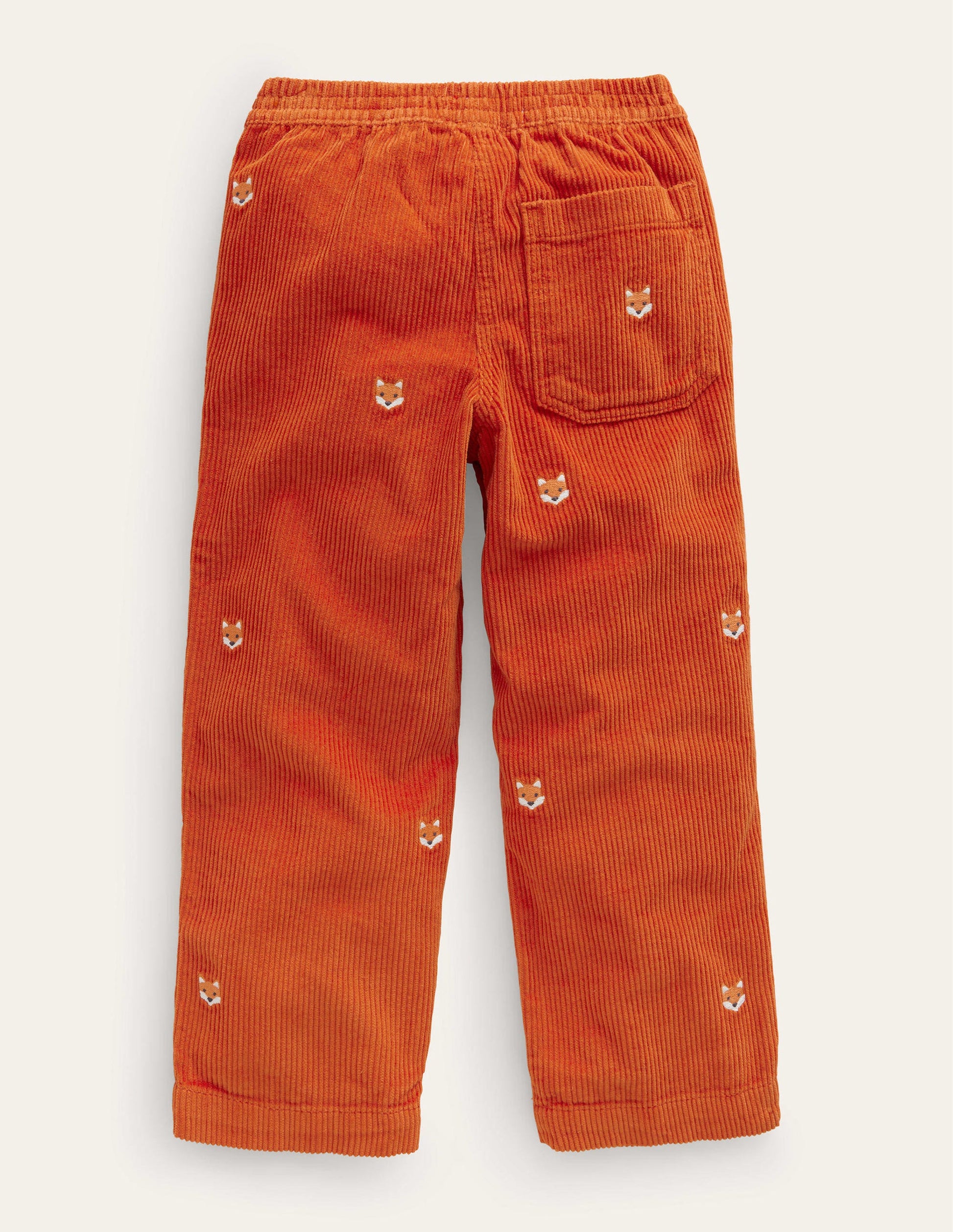 Breite Cordhose mit Stickerei zum Hineinschlüpfen-Herbst-Ahorn-Orange Fuchs-2
