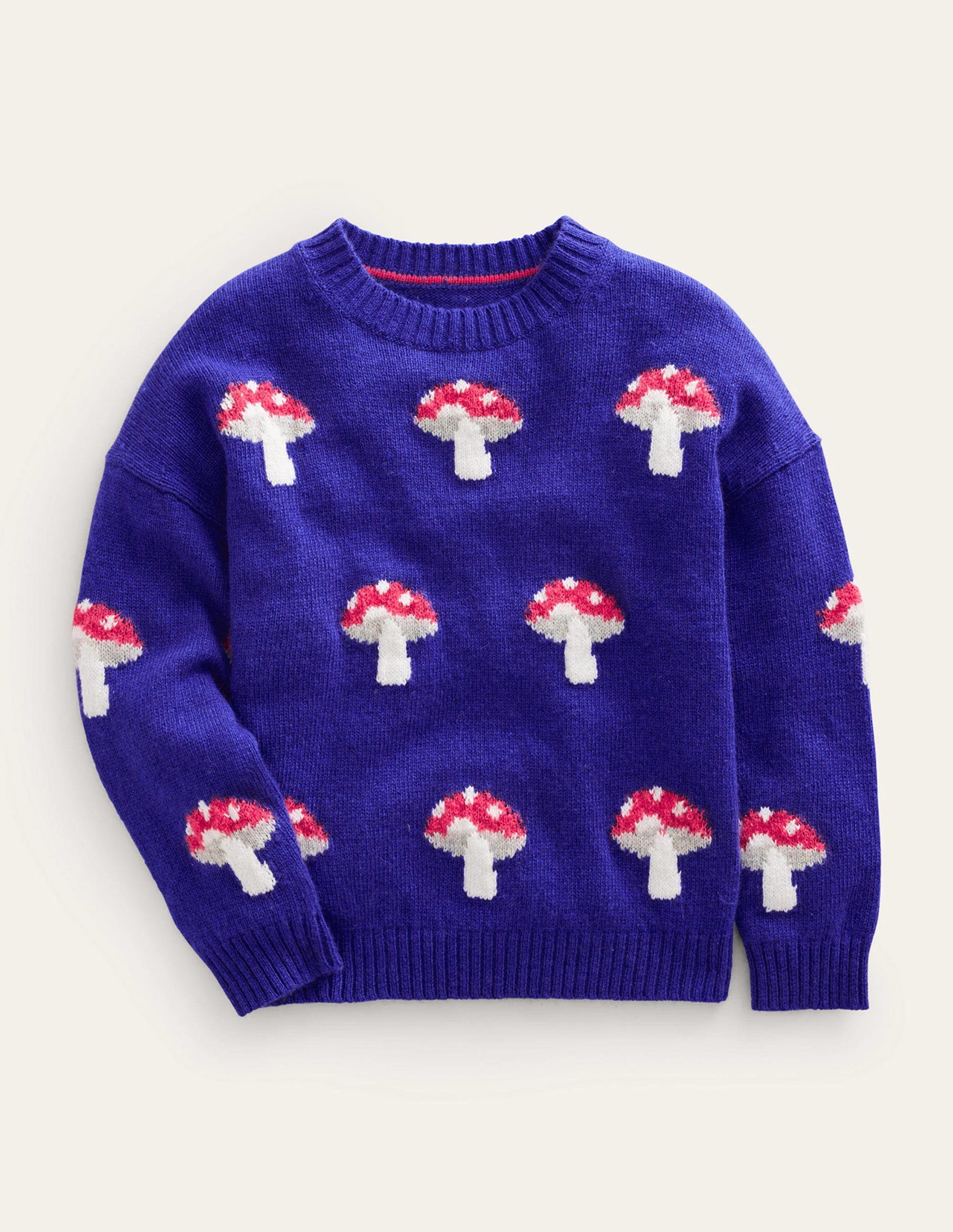 Pull motif wow intégral en jacquard-Azurant-1