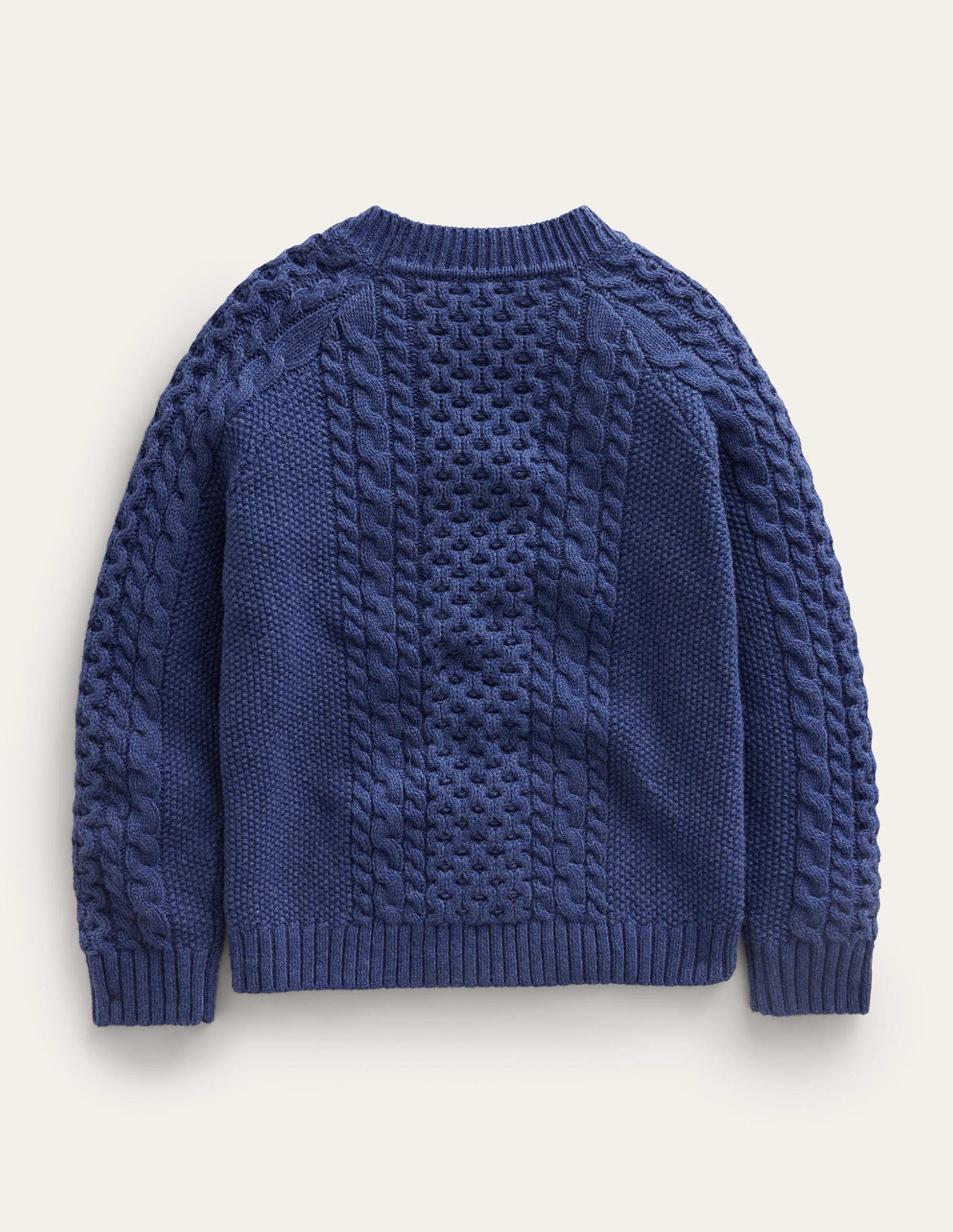 Pull traditionnel torsadé-Bleu marine universitaire-2