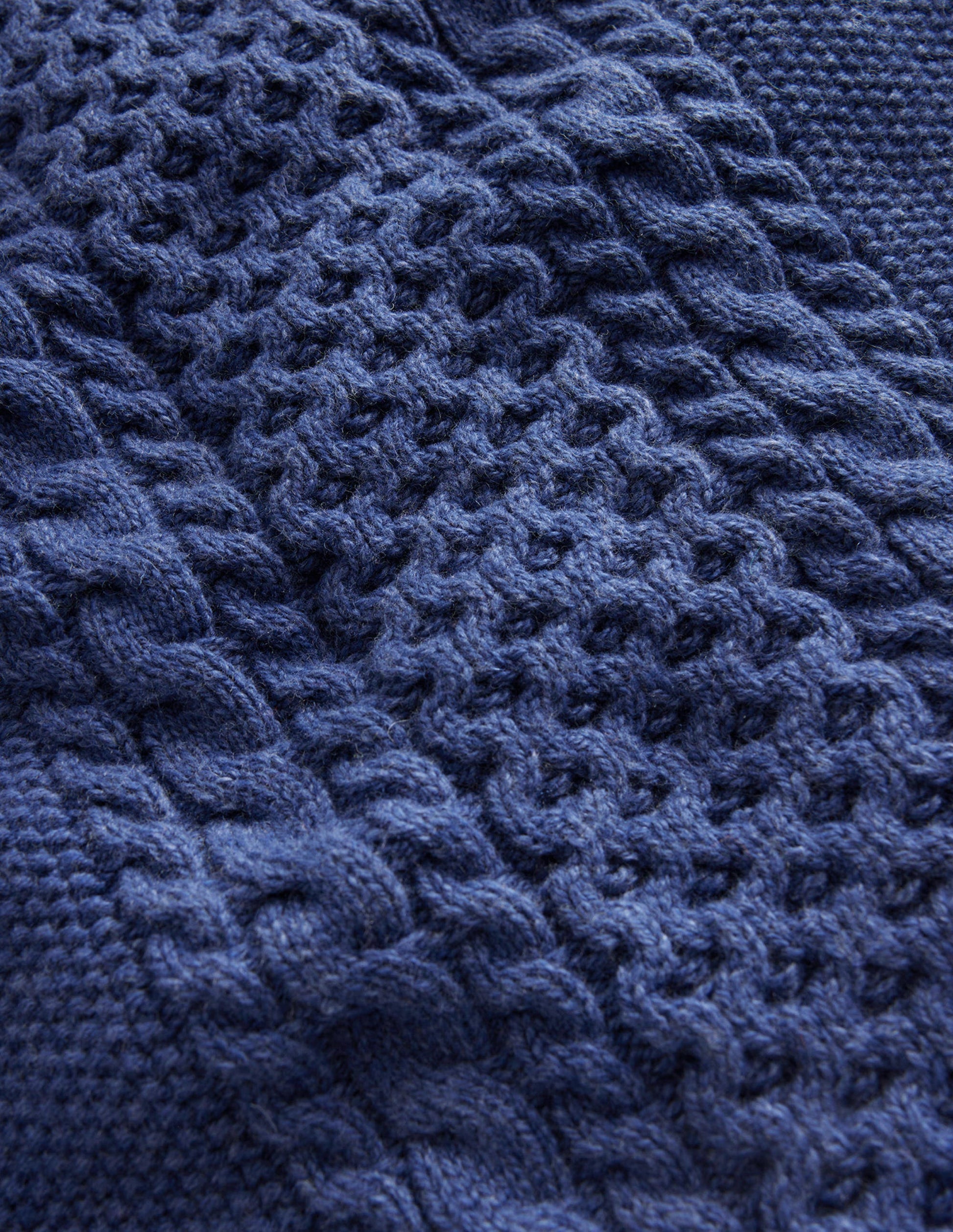 Pull traditionnel torsadé-Bleu marine universitaire-3
