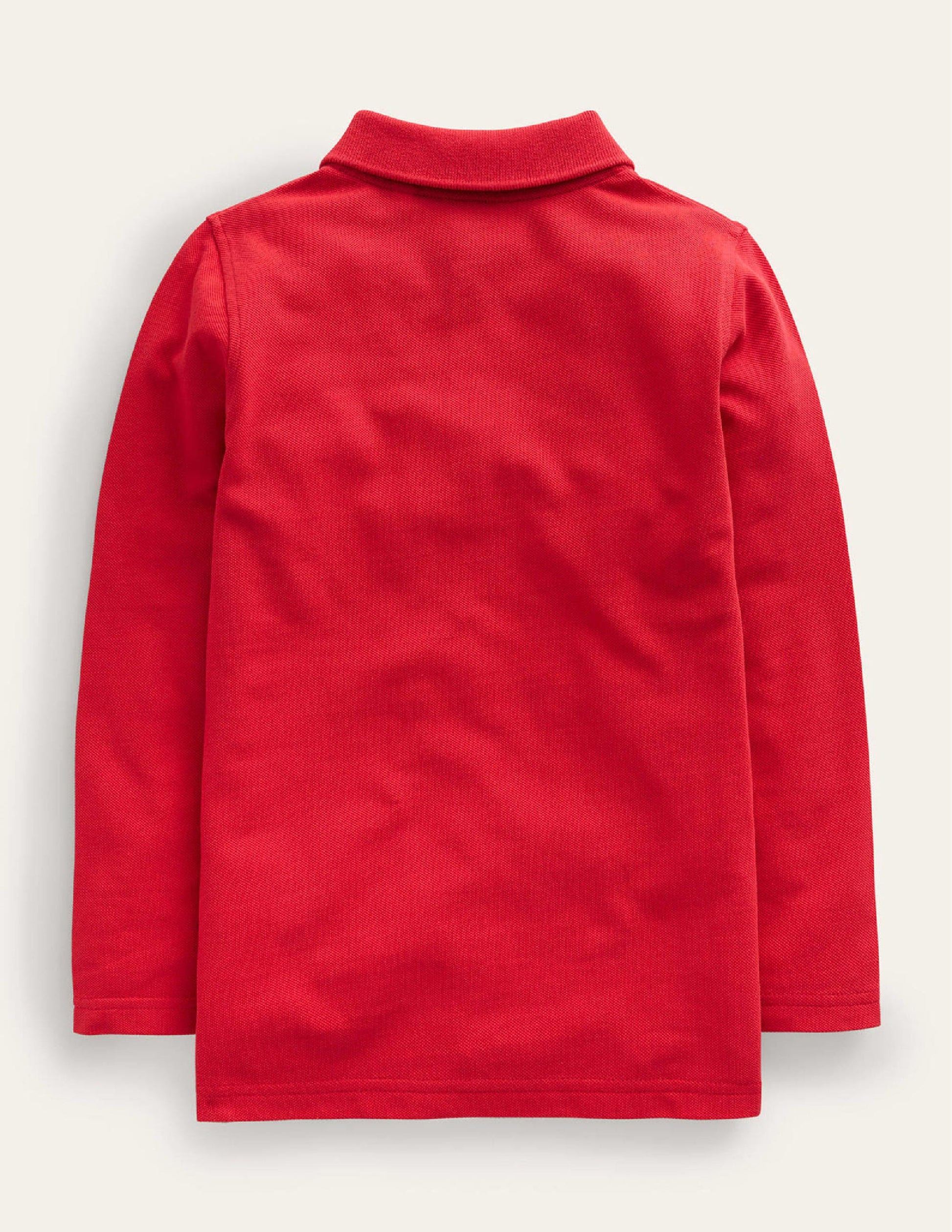 Long Sleeve Pique Polo-Rockabilly Red-2
