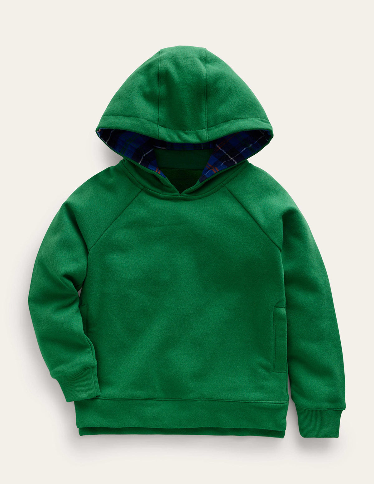 Karierter Hoodie-Tiefgrün - Image 1