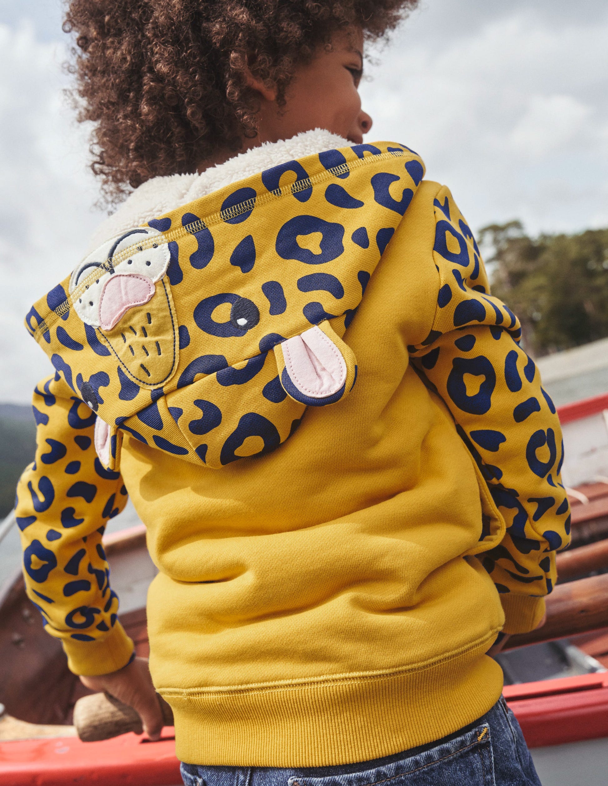 Sweat à capuche fantaisie-Léopard jaune Dijon-5