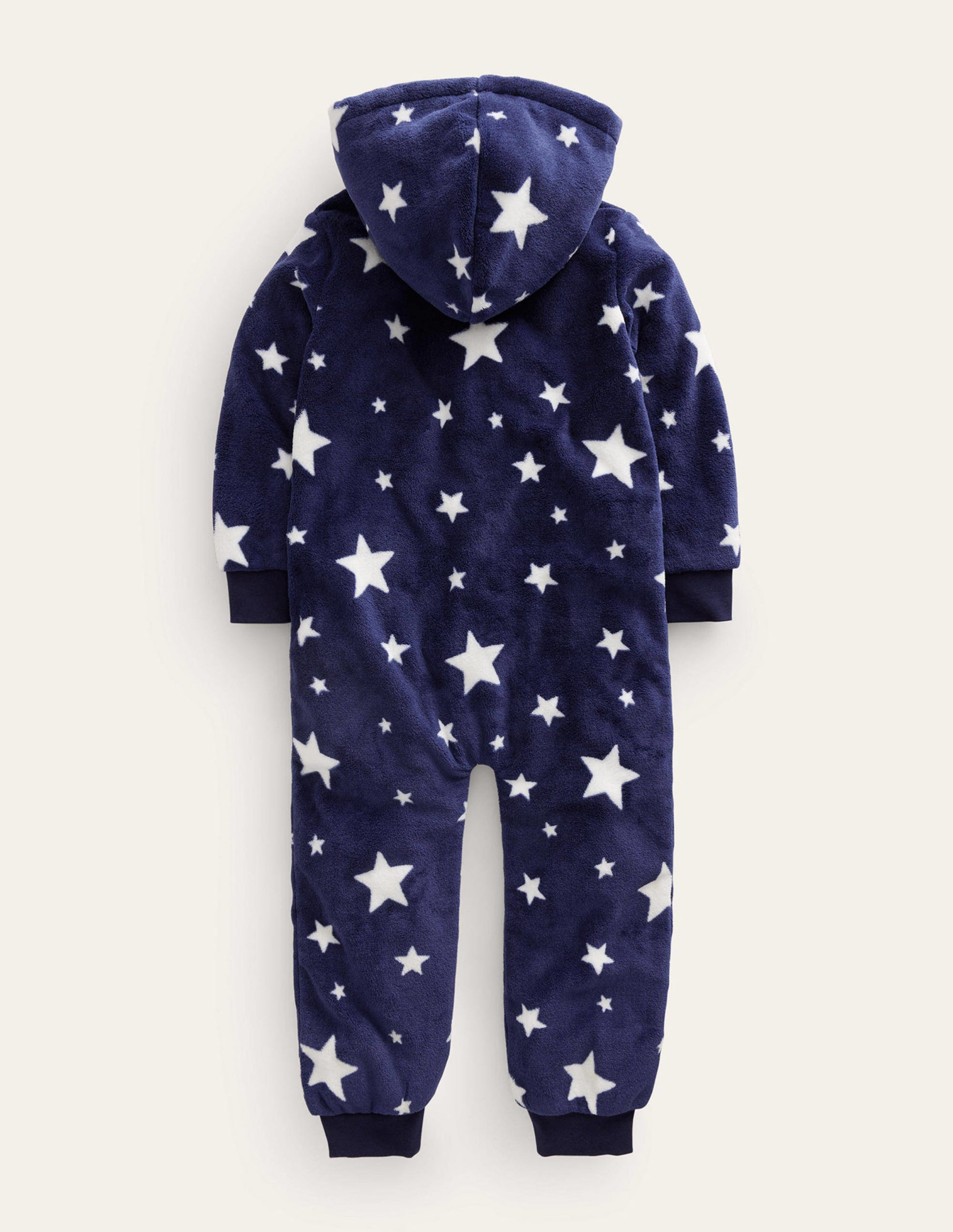 Gemütlicher Einteiler aus Fleece-Schuluniform-Marineblau Sterne-2