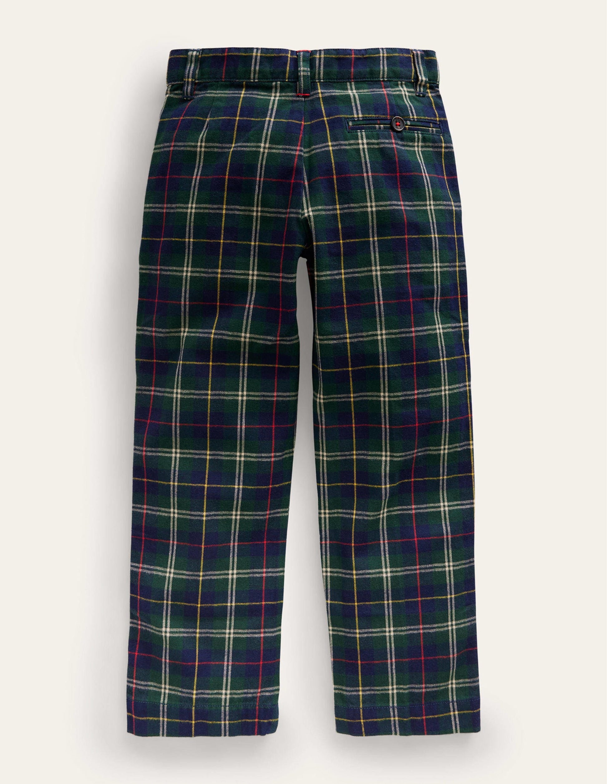 Elegante Hose-Blau / Grün Kariert-2
