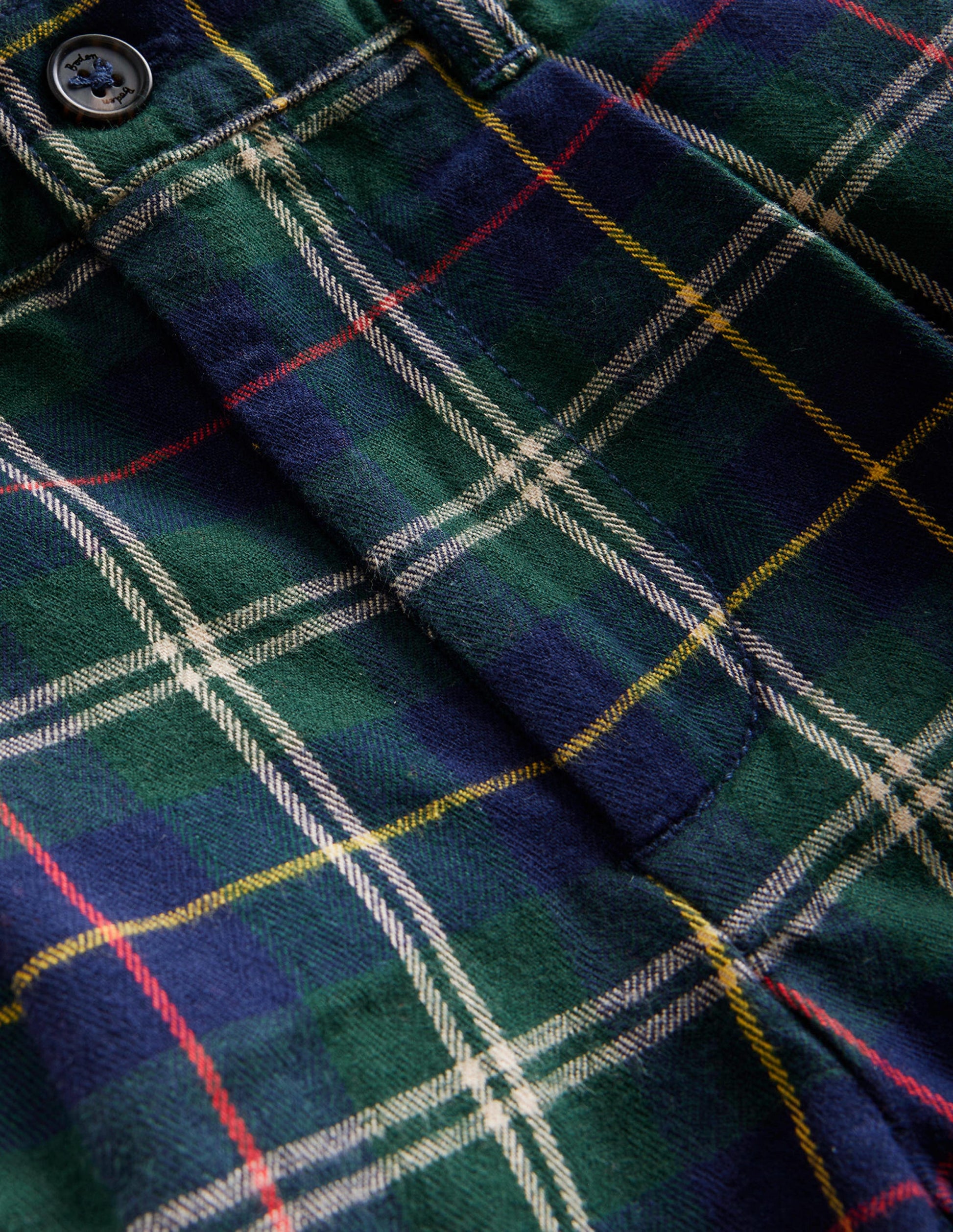 Elegante Hose-Blau / Grün Kariert-3