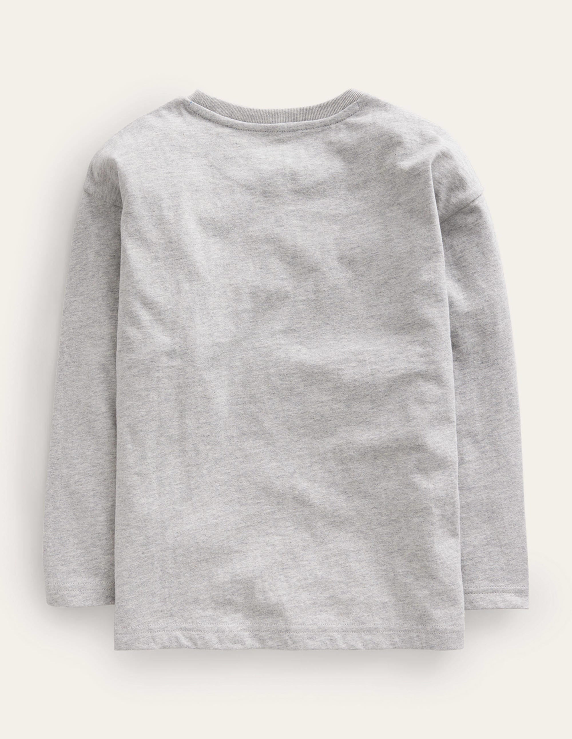 Feder-T-Shirt mit Superstitch-Grau Meliert - Image 2
