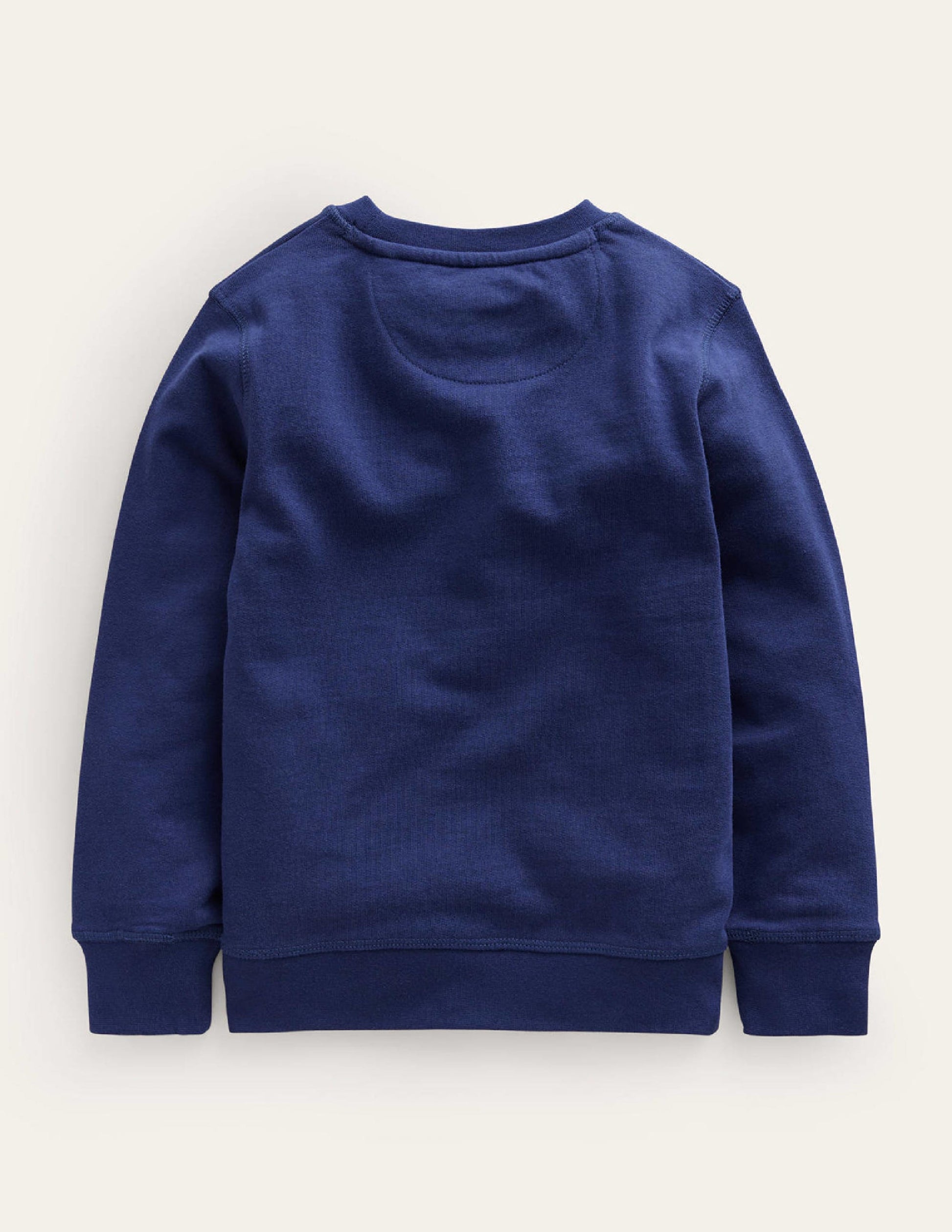 Pull à motif sapin de Noël en super surpiqûres-Sapin de Noël bleu marine universitaire-2