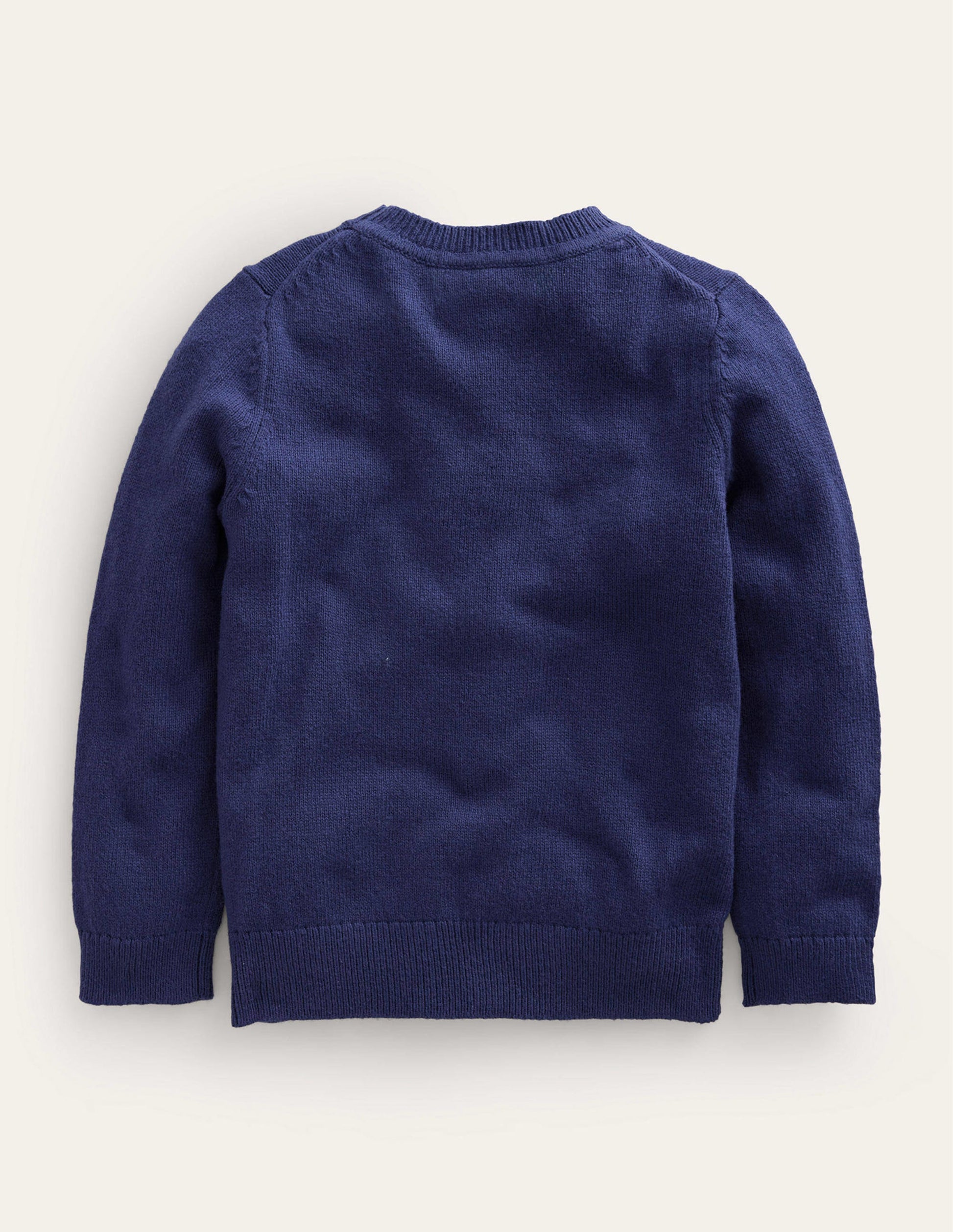 Pull fun et cosy-Loup bleu marine foncé-2