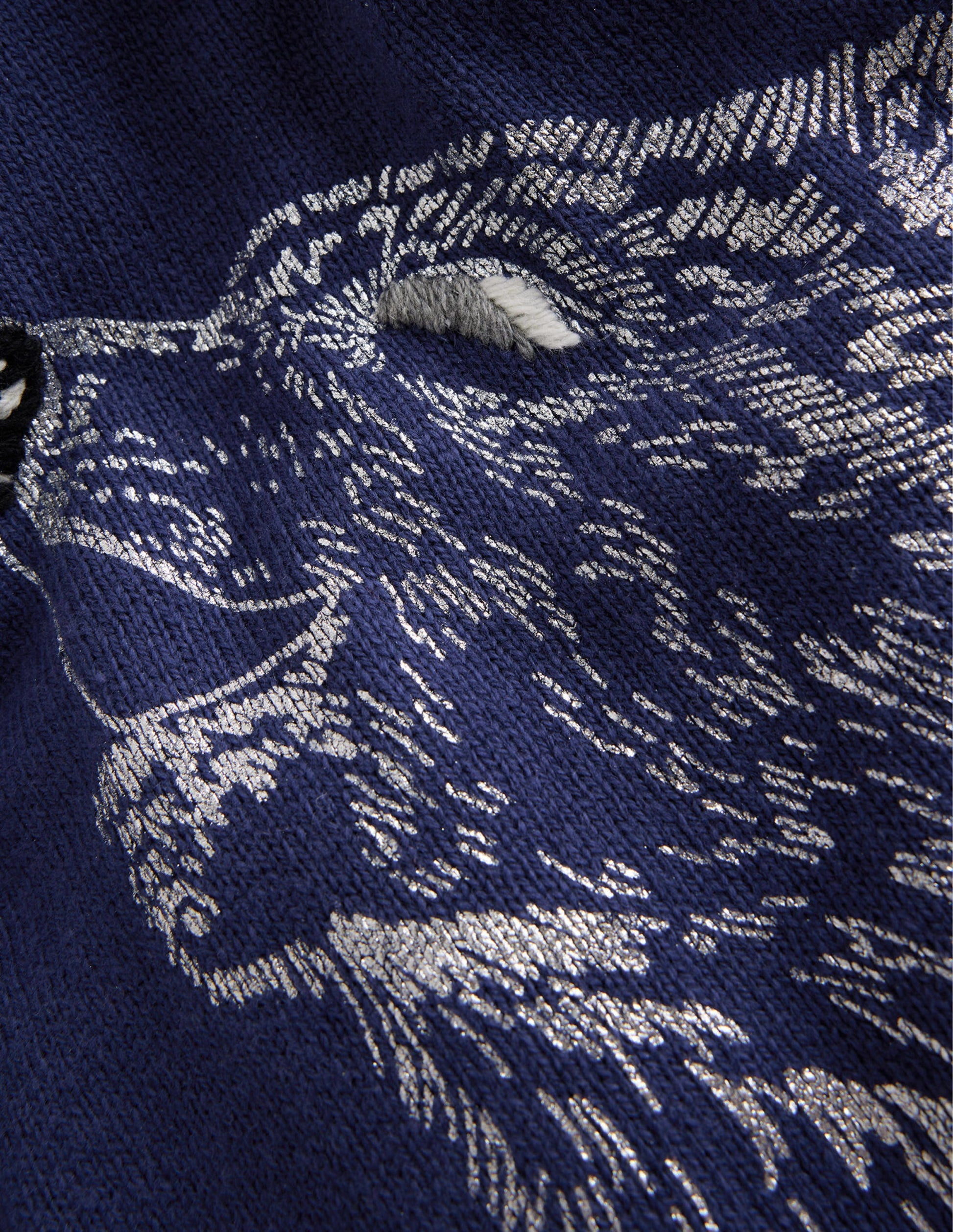Pull fun et cosy-Loup bleu marine foncé-3