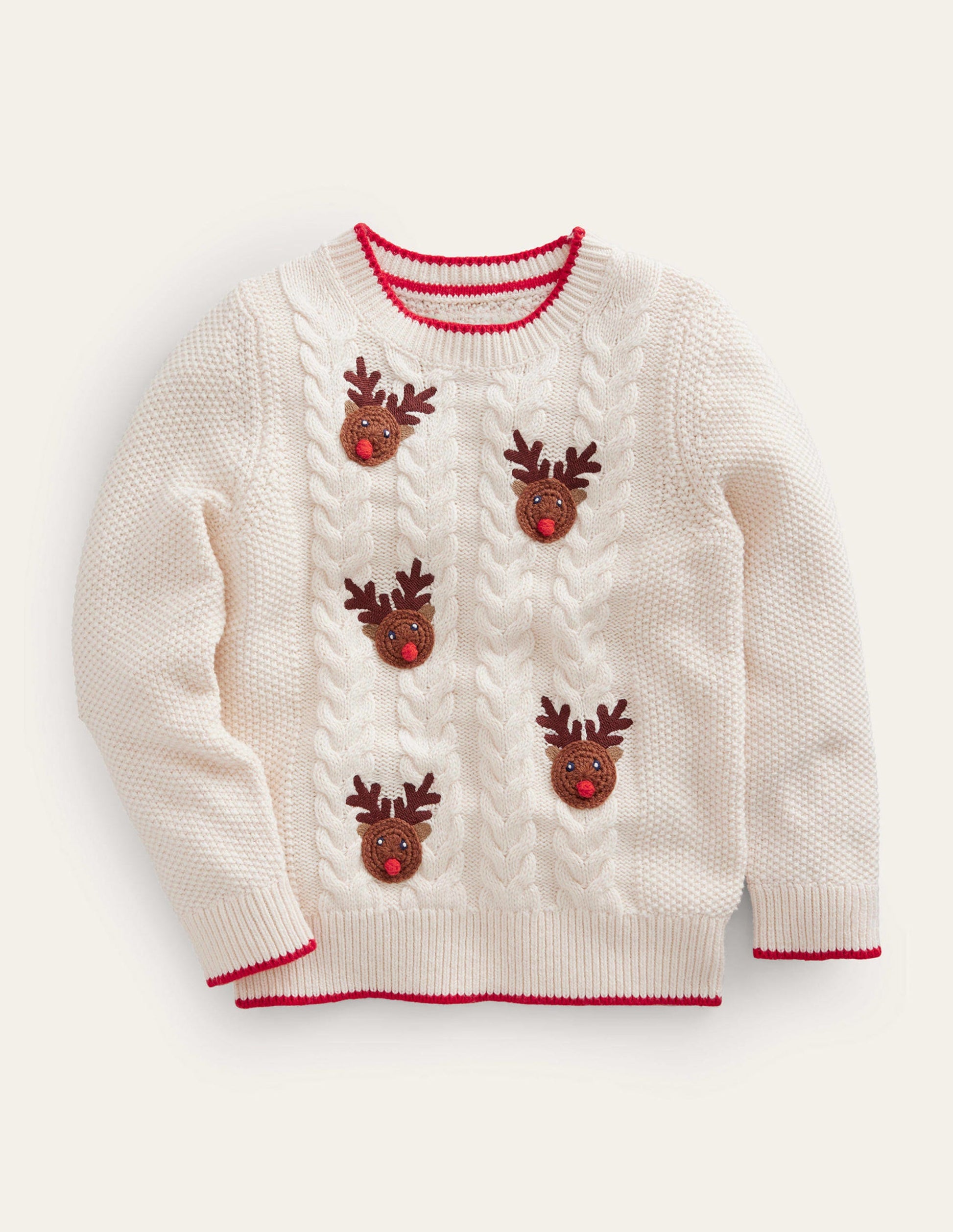 Rudolf Bommel-Pullover-Beige Meliert-1