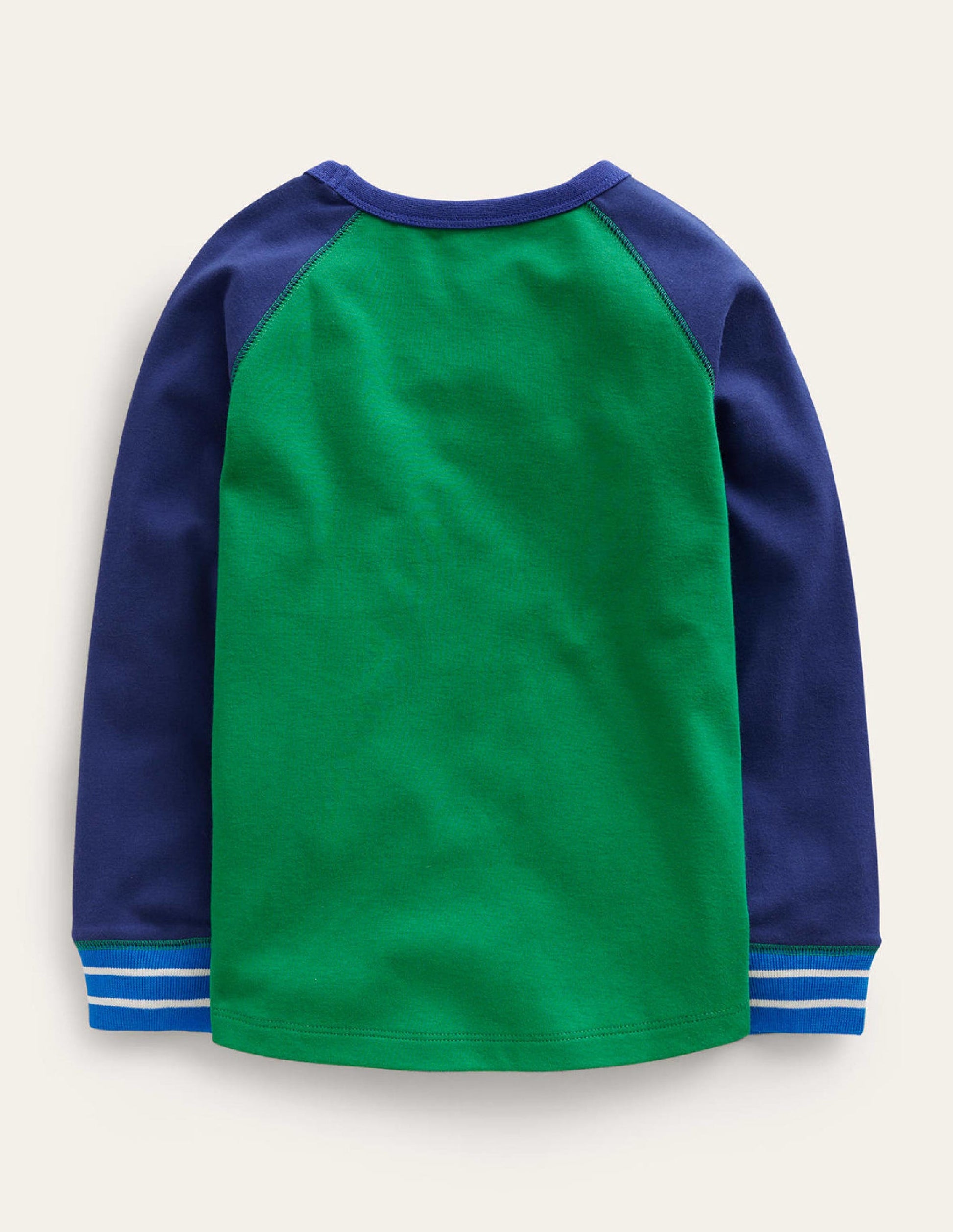 T-shirt ultra-doux à manches raglan-Bleu marine universitaire/bleu égyptien-2