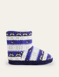 Slipper-Stiefel-Blauer Hai