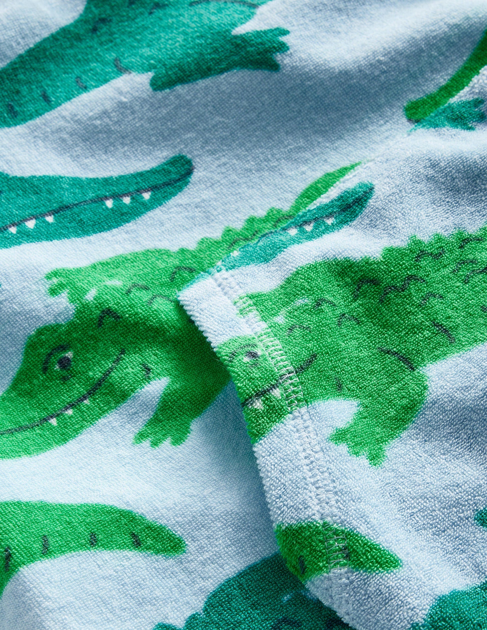 Poncho en éponge-Crocodiles vert vif-3