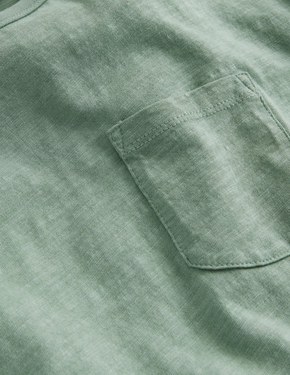Langärmliges T-Shirt im Lagenlook-Rauchgrün-3