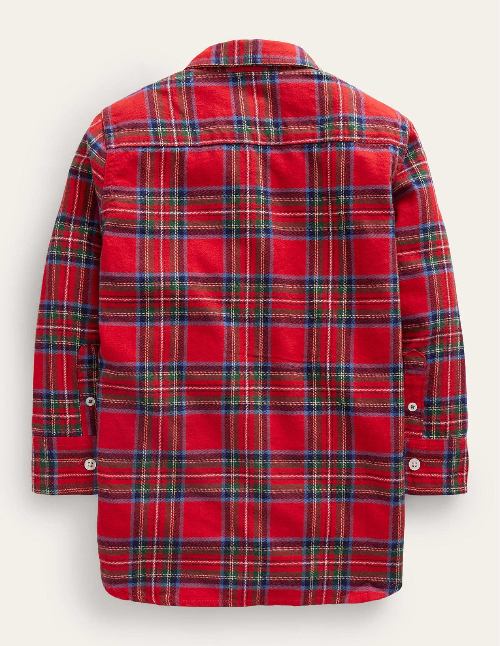 Chemise en flanelle brossée-Carreaux rouge/bleu-2