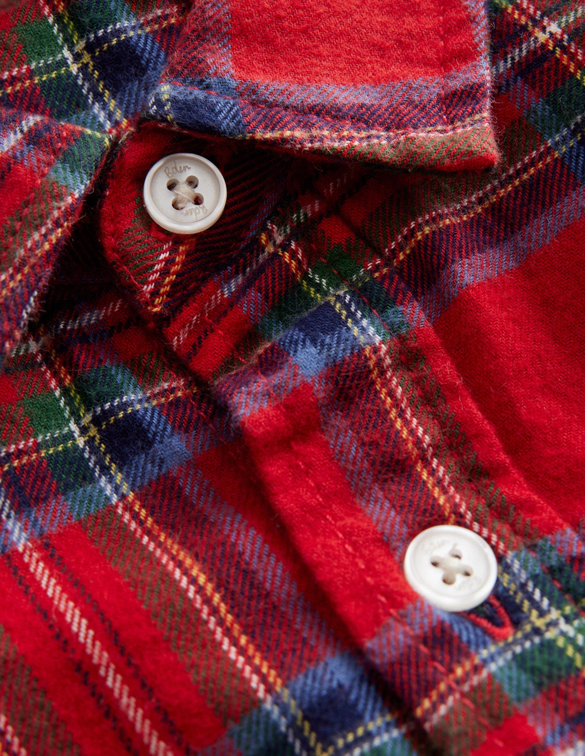 Chemise en flanelle brossée-Carreaux rouge/bleu - Image 3