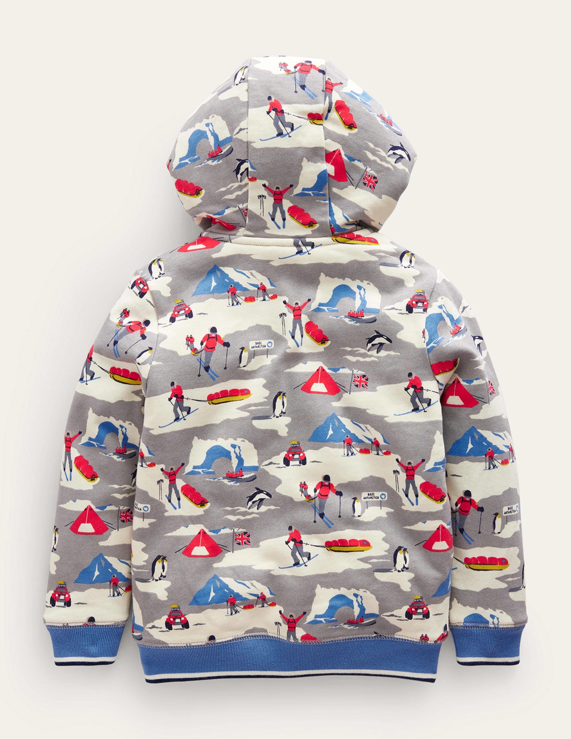 Sweat à capuche doublé et imprimé-Explorateur arctique gris - Image 2