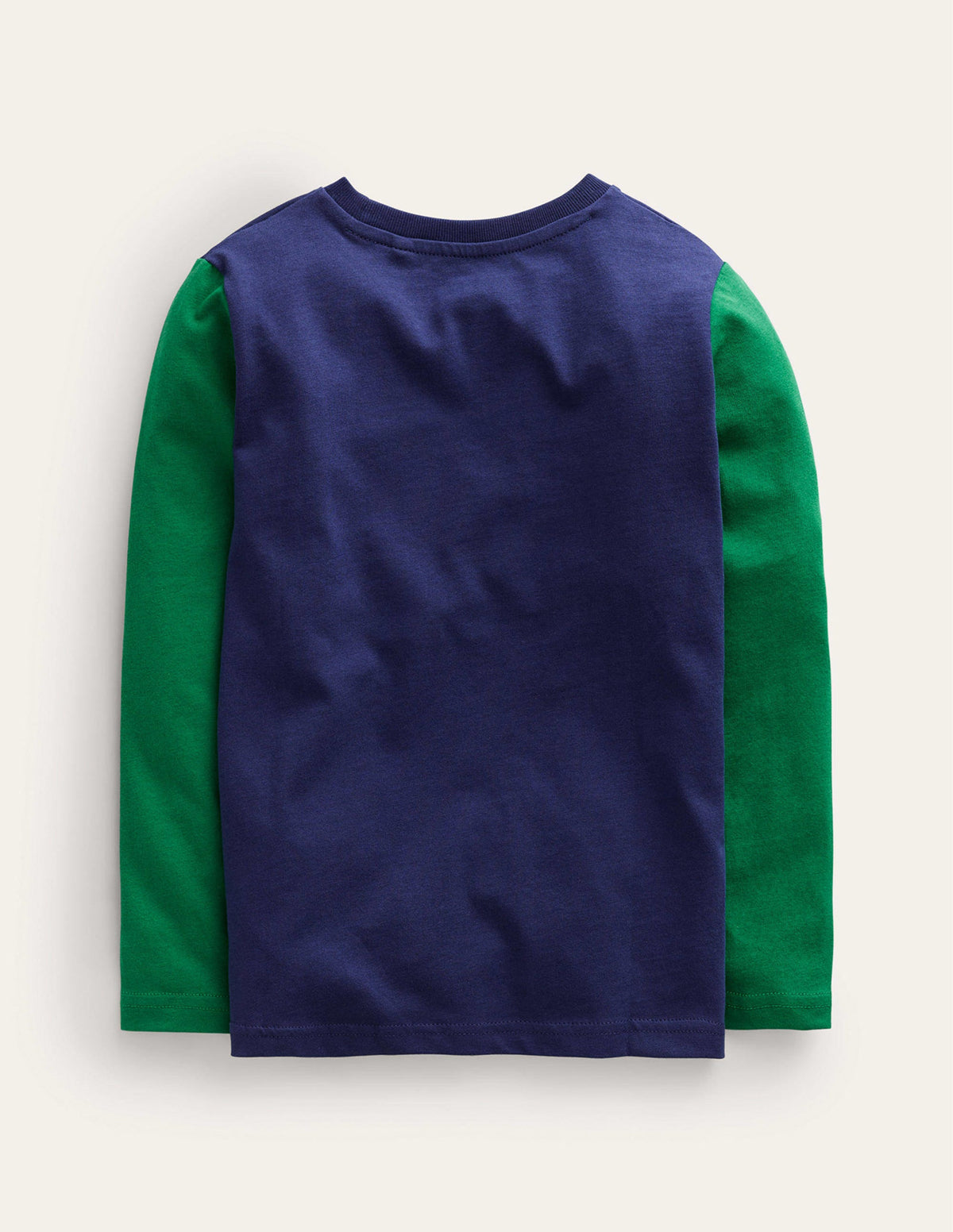 T-Shirt mit originellem Druck-Schuluniform-Marineblau/Dunkelgrün - Image 2