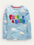 Oberteil mit Wolken-Logo-„Free as a Bird“-Logo