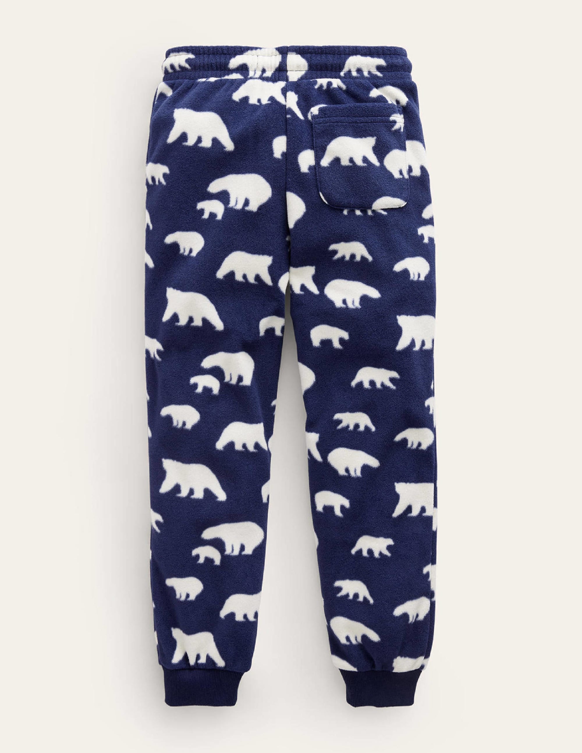 Bedruckte Fleece-Jogginghose-Schuluniform-Marineblau Eisbär - Image 2