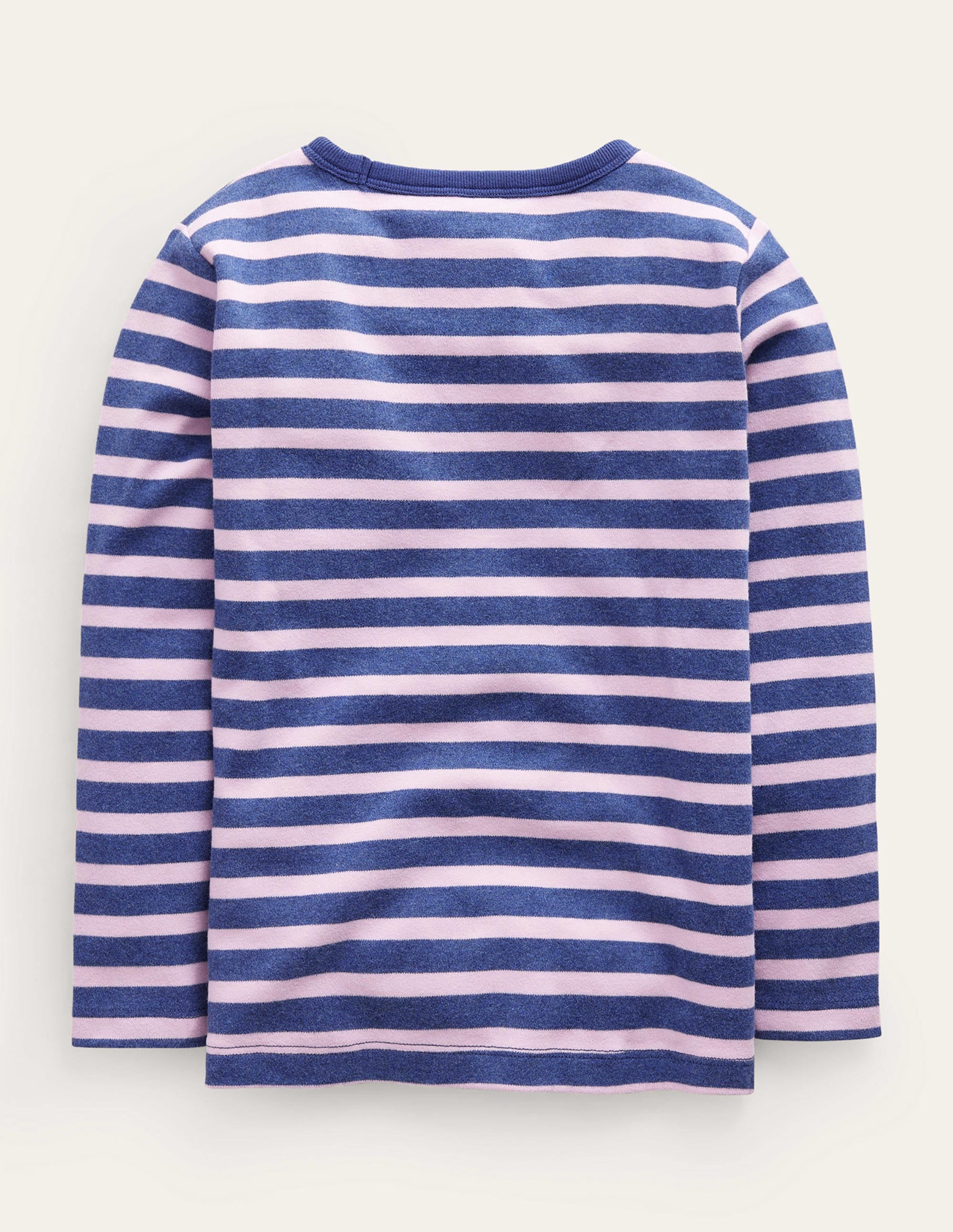 Superweiches T-Shirt mit langen Ärmeln-Schuluniform-Marineblau Meliert/Lila - Image 2